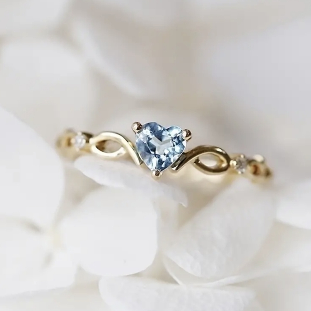 New Topaz Ring, Anniversary Engagement Ring, T1B6K